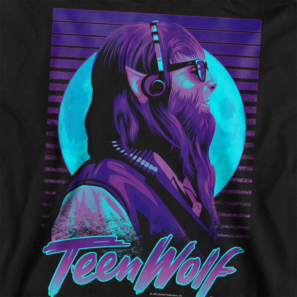 Black - Side - Teen Wolf Unisex Adult Headphones Sweatshirt