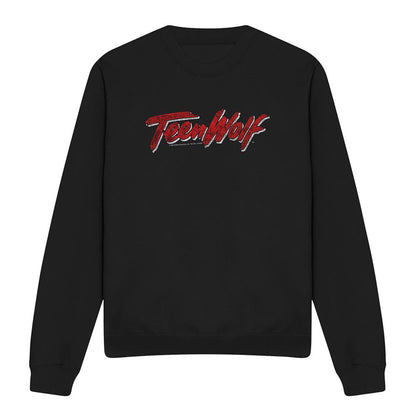 Black - Front - Teen Wolf Unisex Adult Scrawl Logo Sweatshirt