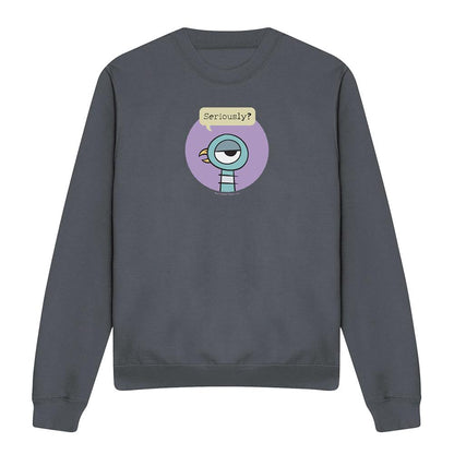 Charcoal - Front - The Pigeon Unisex Adult Seriously Sweatshirt