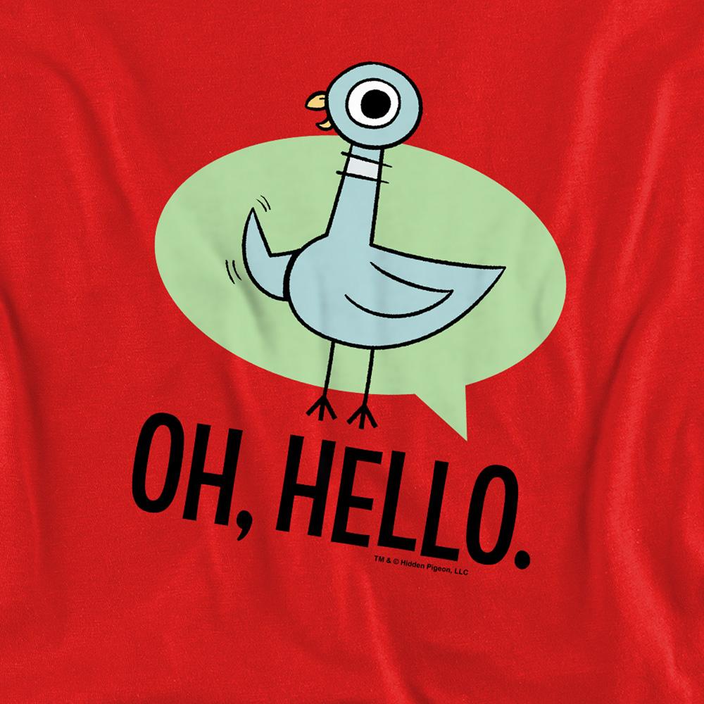 Athletic Heather - Side - The Pigeon Unisex Adult Oh Hello Sweatshirt