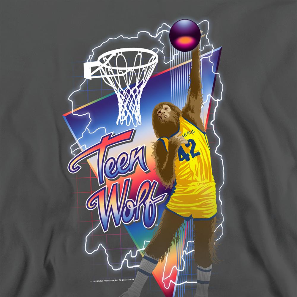 Charcoal - Side - Teen Wolf Unisex Adult Slam Dunk Sweatshirt