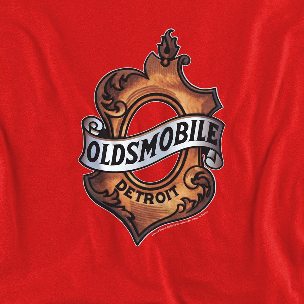 Red - Side - Oldsmobile Unisex Adult Detroit Emblem Sweatshirt