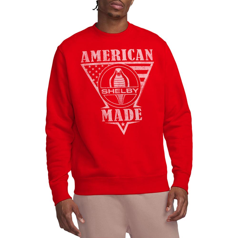 Red - Back - Carroll Shelby Unisex Adult American Made Flag Sweatshirt