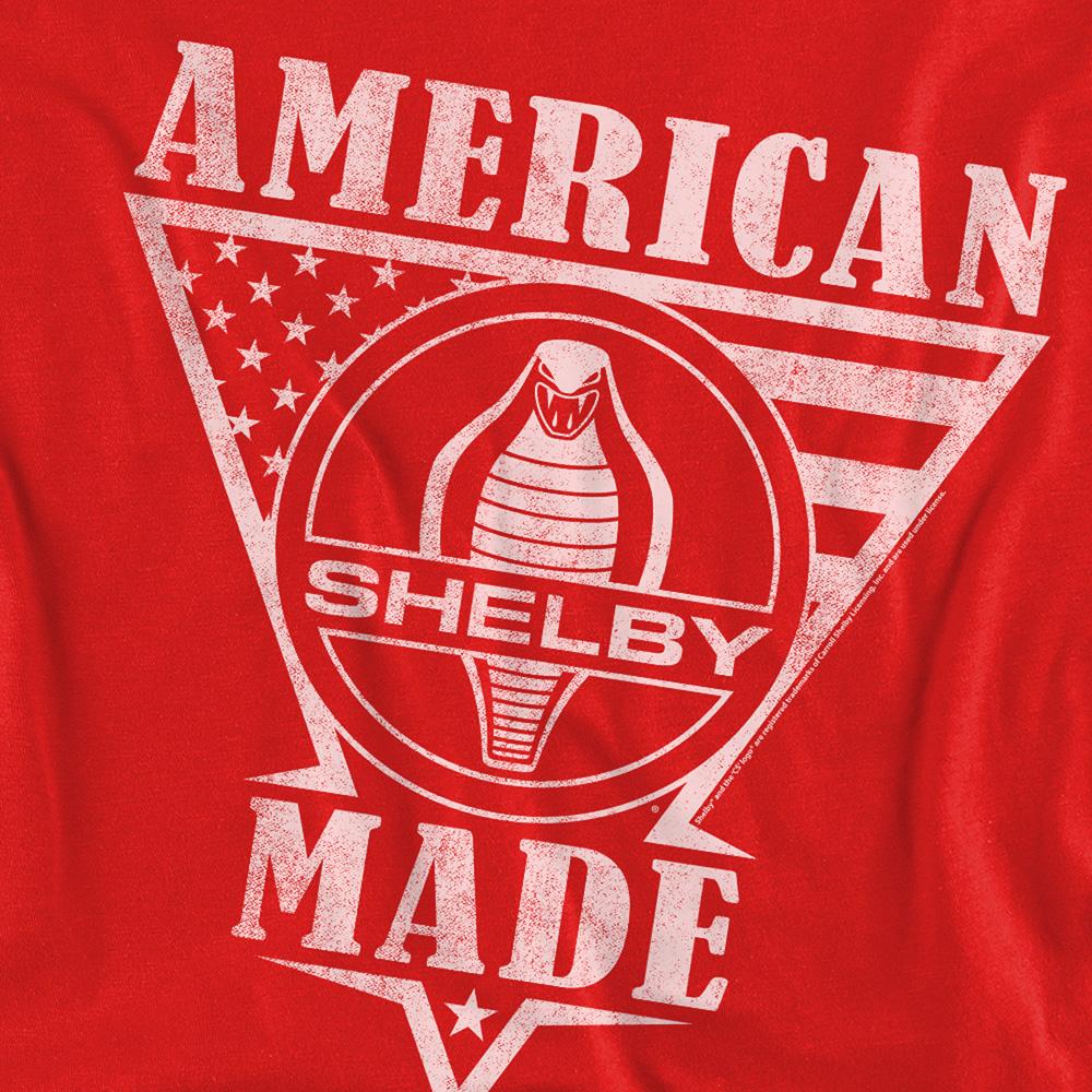 Red - Side - Carroll Shelby Unisex Adult American Made Flag Sweatshirt