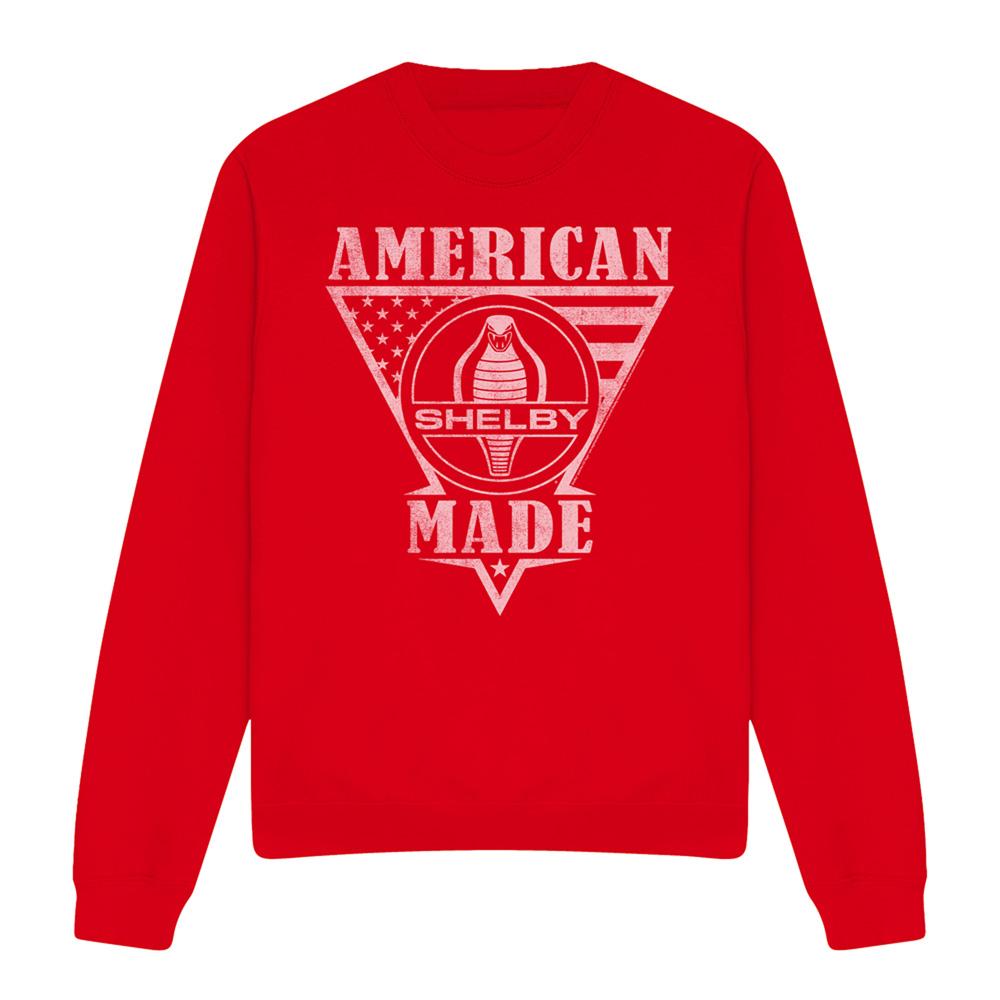 Red - Front - Carroll Shelby Unisex Adult American Made Flag Sweatshirt