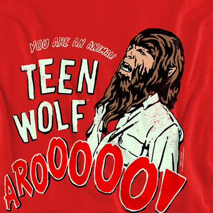 Red - Side - Teen Wolf Unisex Adult Animal Face Sweatshirt