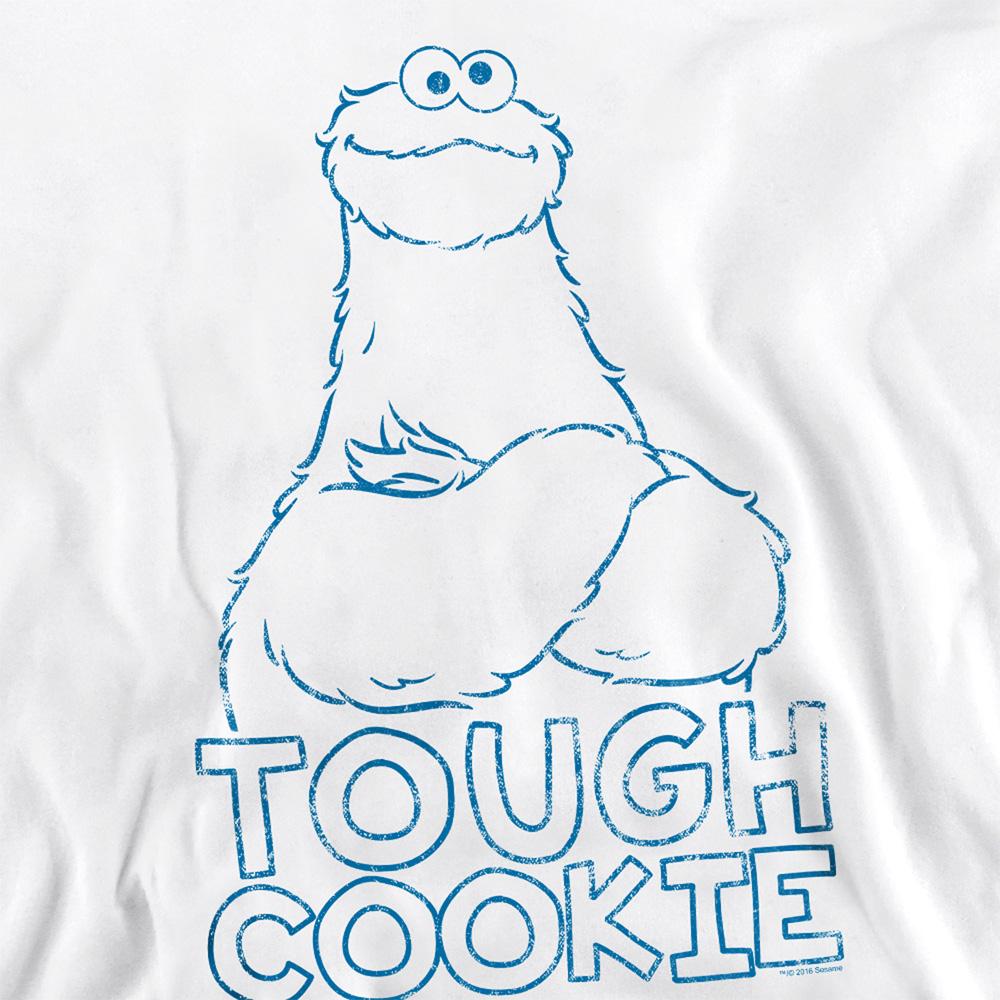 White - Side - Sesame Street Unisex Adult Tough Cookie Monster Sweatshirt