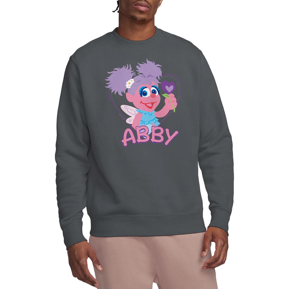 Charcoal - Back - Sesame Street Unisex Adult Abby Cadabby Flat Sweatshirt