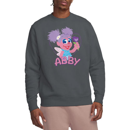 Charcoal - Back - Sesame Street Unisex Adult Abby Cadabby Flat Sweatshirt