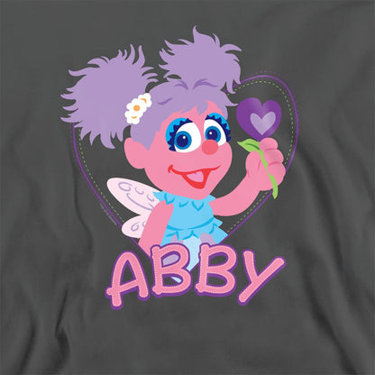Charcoal - Side - Sesame Street Unisex Adult Abby Cadabby Flat Sweatshirt