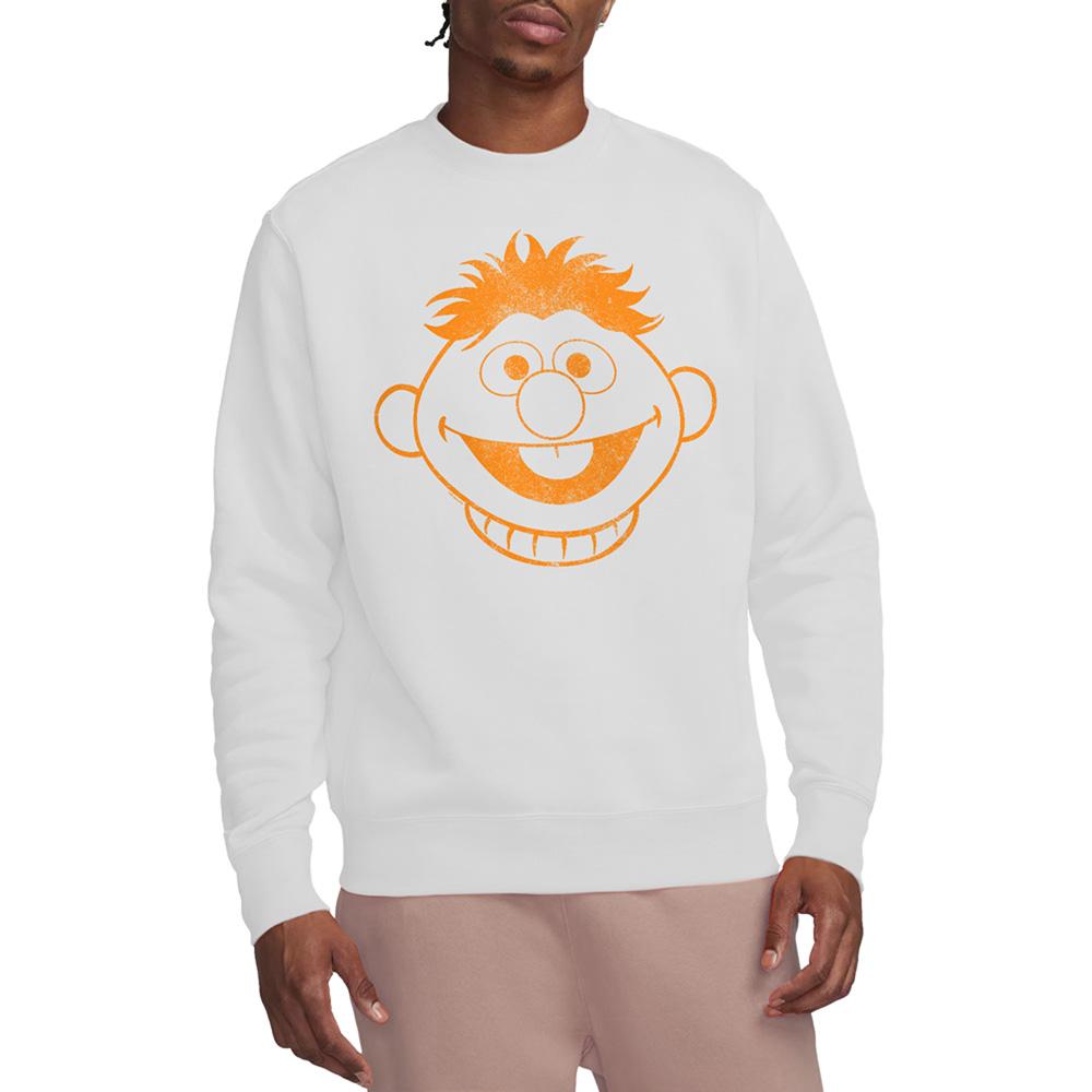 White - Back - Sesame Street Unisex Adult Ernie Sweatshirt