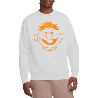 White - Back - Sesame Street Unisex Adult Ernie Sweatshirt