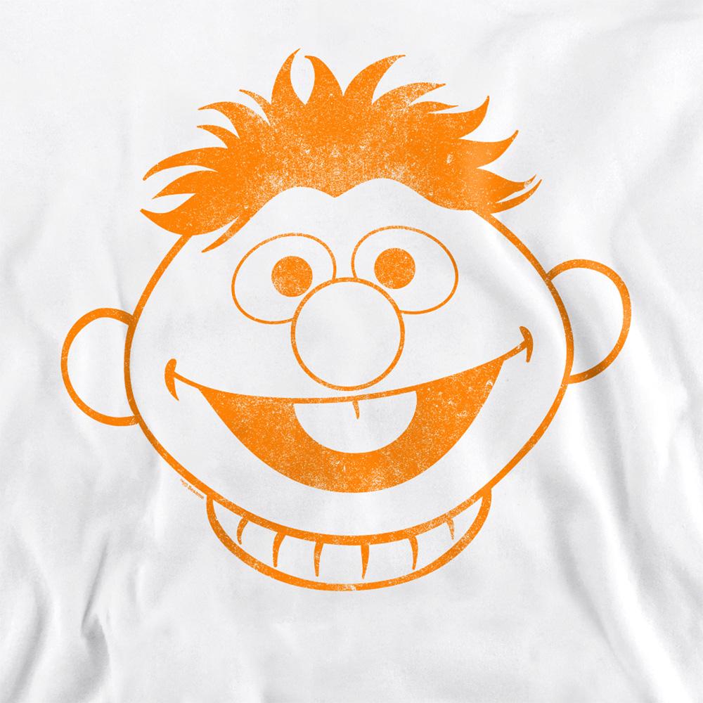 White - Side - Sesame Street Unisex Adult Ernie Sweatshirt