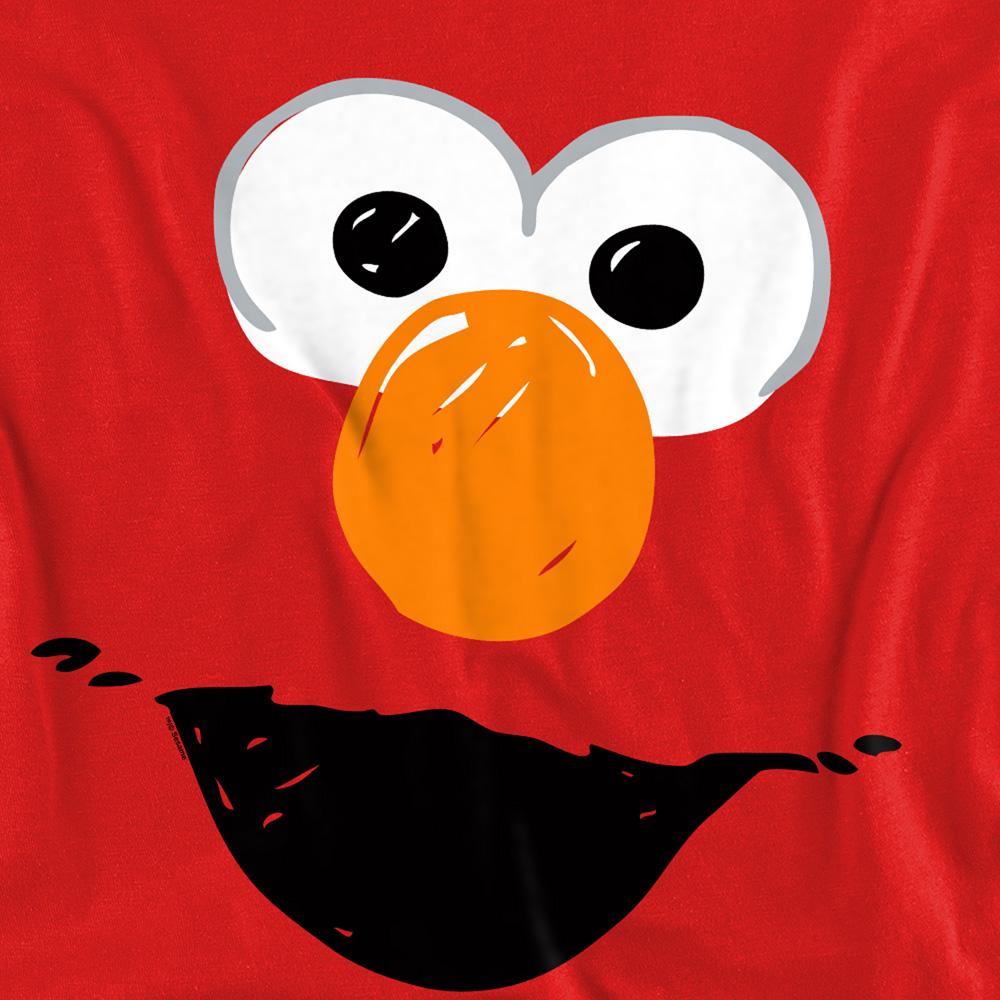 Red - Side - Sesame Street Unisex Adult Elmo Crayon Sketch Sweatshirt