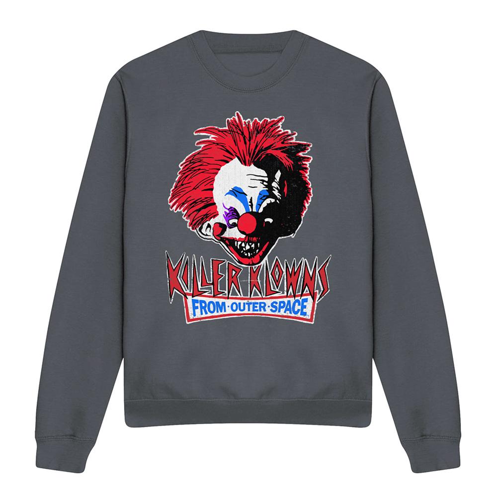 Charcoal - Front - Killer Klowns From Outer Space Unisex Adult Rough Clown Sweatshirt