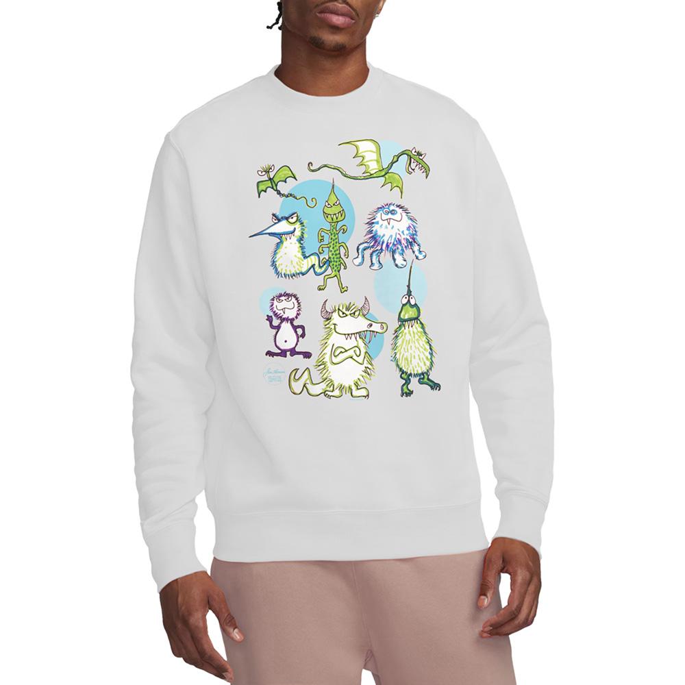White - Back - Jim Henson Unisex Adult Monster Doodles Sweatshirt
