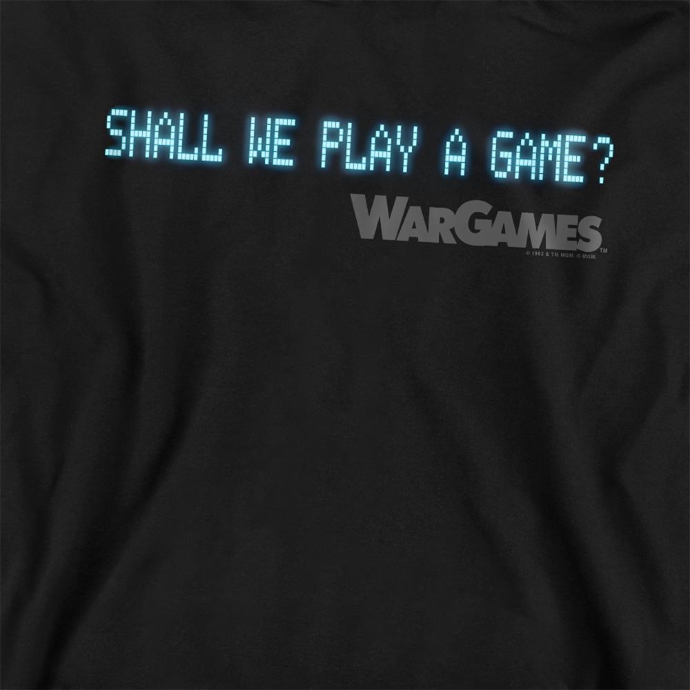 Black - Side - WarGames Unisex Adult Shall We Play A Game? Sweatshirt