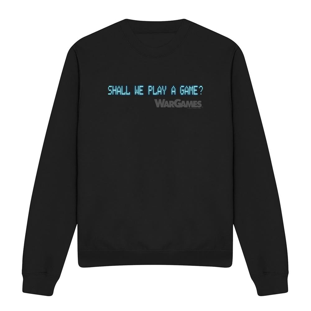 Black - Front - WarGames Unisex Adult Shall We Play A Game? Sweatshirt