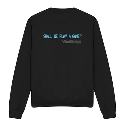 Black - Front - WarGames Unisex Adult Shall We Play A Game? Sweatshirt