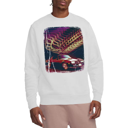 White - Back - Pontiac Unisex Adult Firebird 77 Sweatshirt