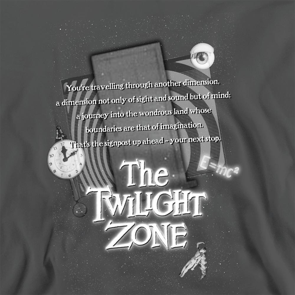 Charcoal - Side - The Twilight Zone Unisex Adult Monologue Sweatshirt