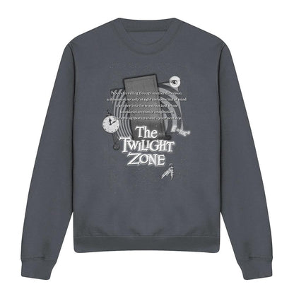 Charcoal - Front - The Twilight Zone Unisex Adult Monologue Sweatshirt