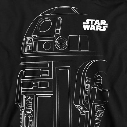 Black - Side - Star Wars Unisex Adult R2-D2 Outline Sweatshirt