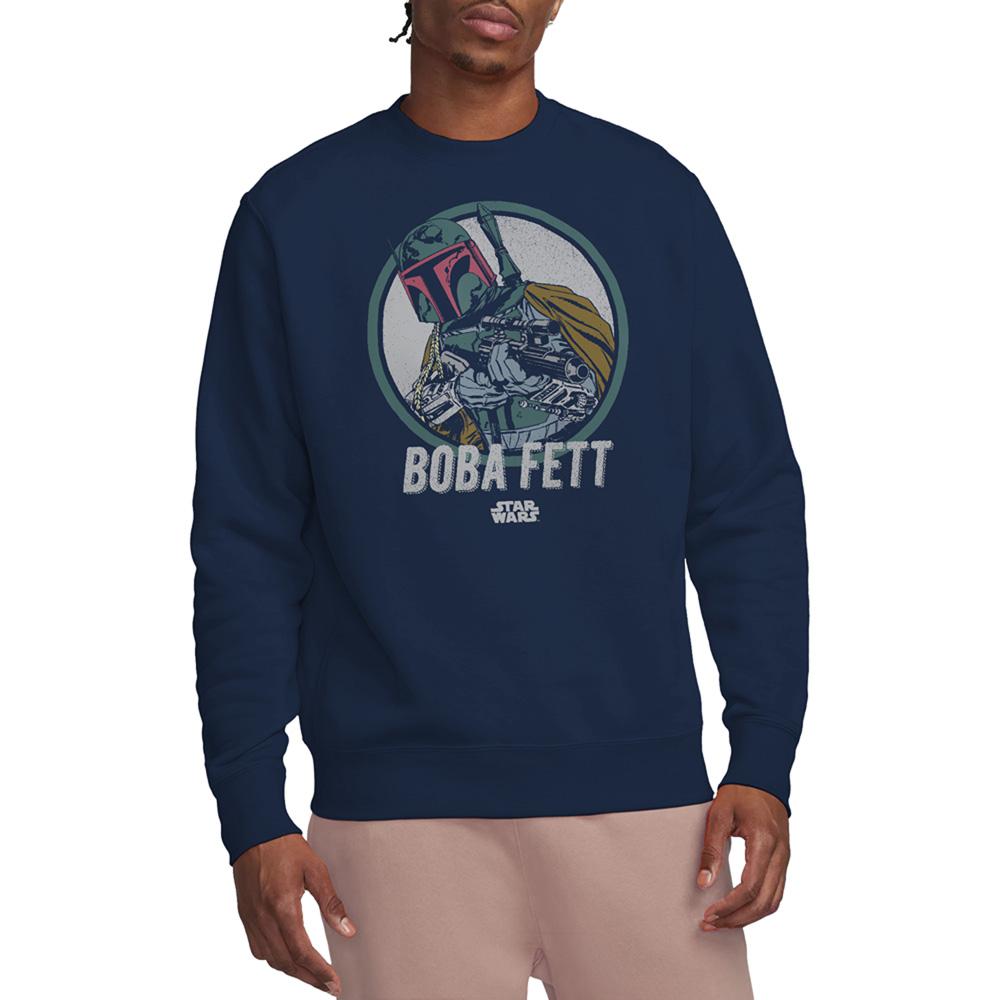 Navy - Back - Star Wars Unisex Adult Boba Fett Sweatshirt