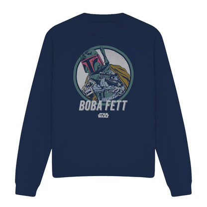 Navy - Front - Star Wars Unisex Adult Boba Fett Sweatshirt