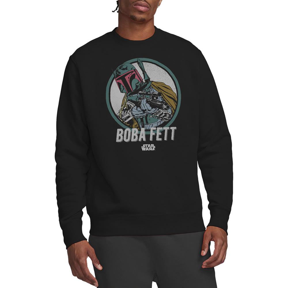 Black - Back - Star Wars Unisex Adult Boba Fett Sweatshirt