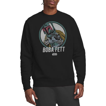 Black - Back - Star Wars Unisex Adult Boba Fett Sweatshirt