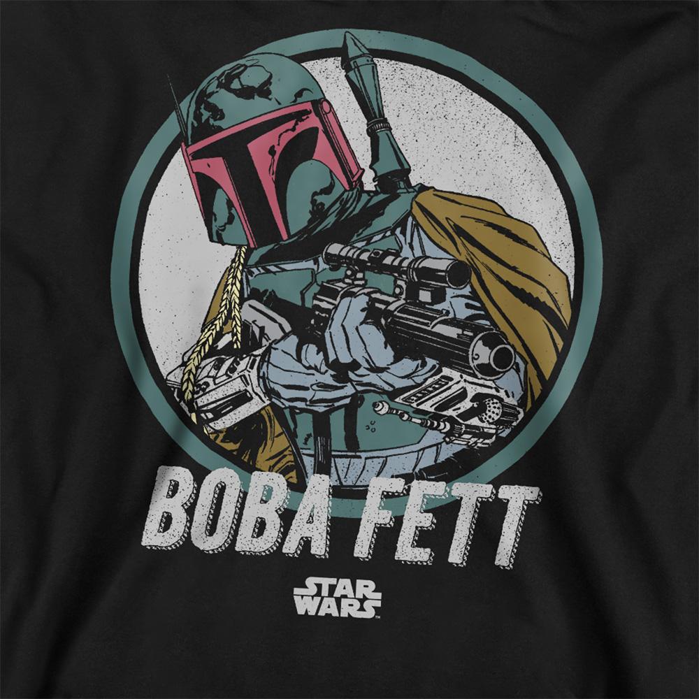 Black - Side - Star Wars Unisex Adult Boba Fett Sweatshirt