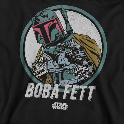 Black - Side - Star Wars Unisex Adult Boba Fett Sweatshirt
