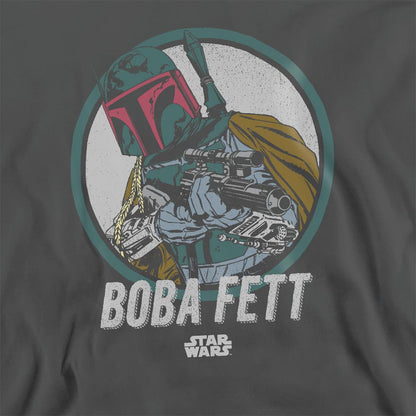 Charcoal - Side - Star Wars Unisex Adult Boba Fett Sweatshirt