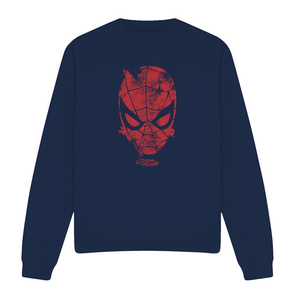 Navy - Front - Marvel Unisex Adult Webhead Sweatshirt