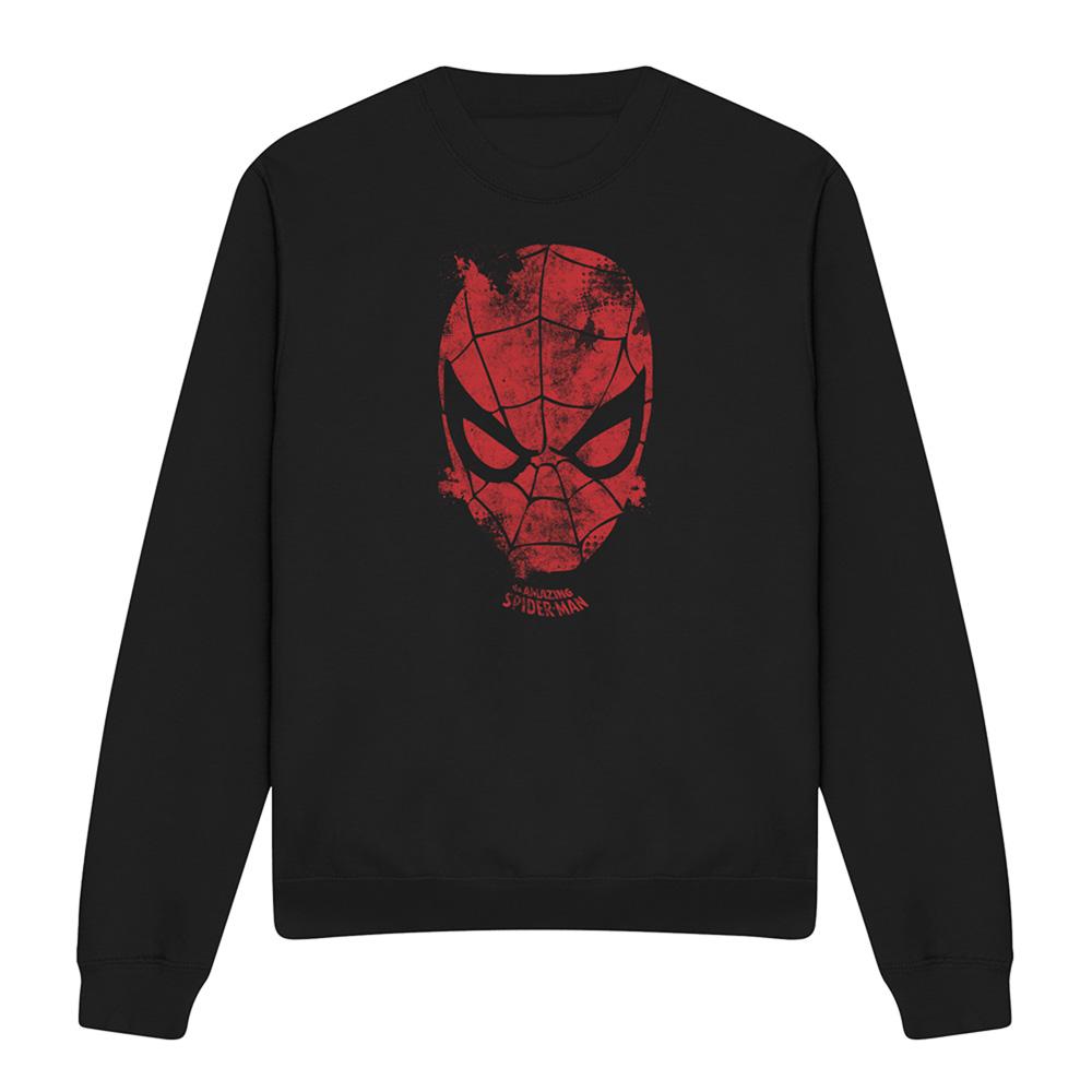 Black - Front - Marvel Unisex Adult Webhead Sweatshirt
