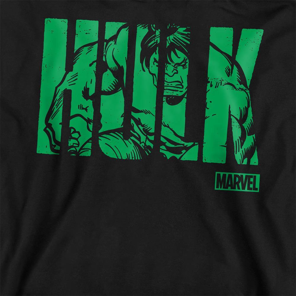 Black - Side - Hulk Unisex Adult Text Sweatshirt
