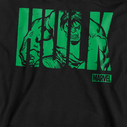 Black - Side - Hulk Unisex Adult Text Sweatshirt
