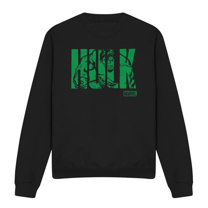 Black - Front - Hulk Unisex Adult Text Sweatshirt