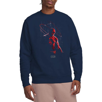 Navy - Back - Daredevil Unisex Adult Rain Sweatshirt