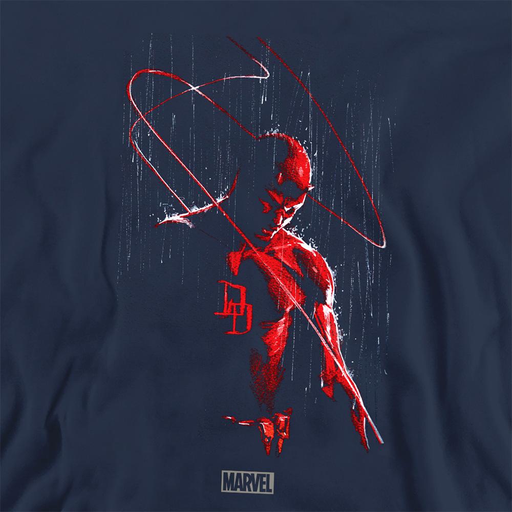 Navy - Side - Daredevil Unisex Adult Rain Sweatshirt