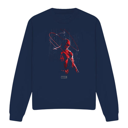 Navy - Front - Daredevil Unisex Adult Rain Sweatshirt