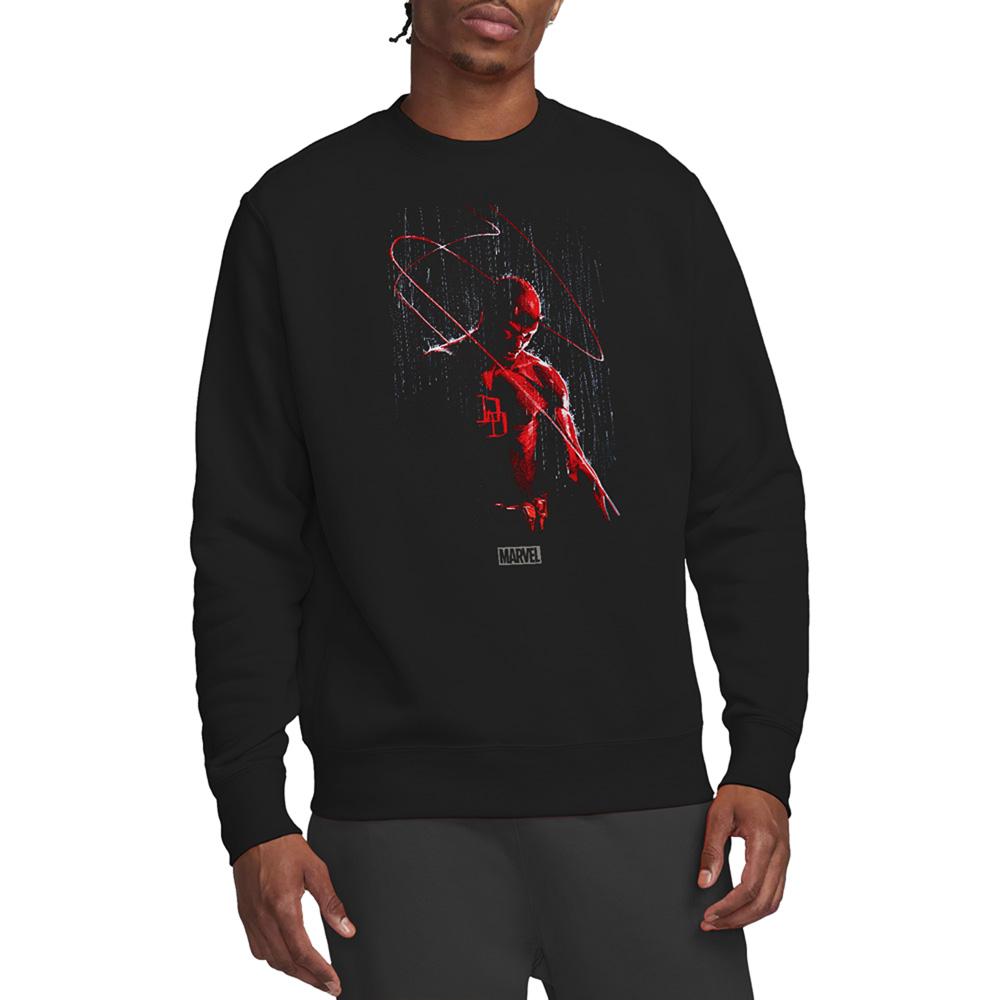 Black - Back - Daredevil Unisex Adult Rain Sweatshirt