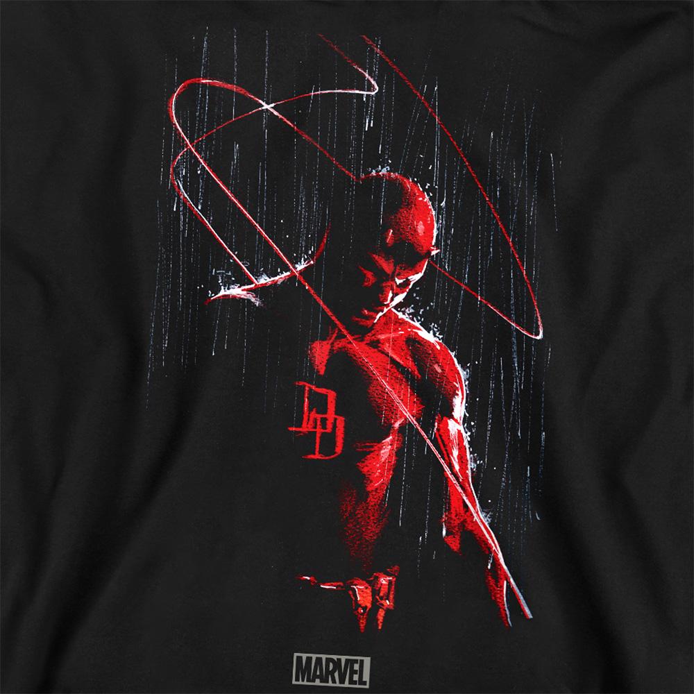 Black - Side - Daredevil Unisex Adult Rain Sweatshirt