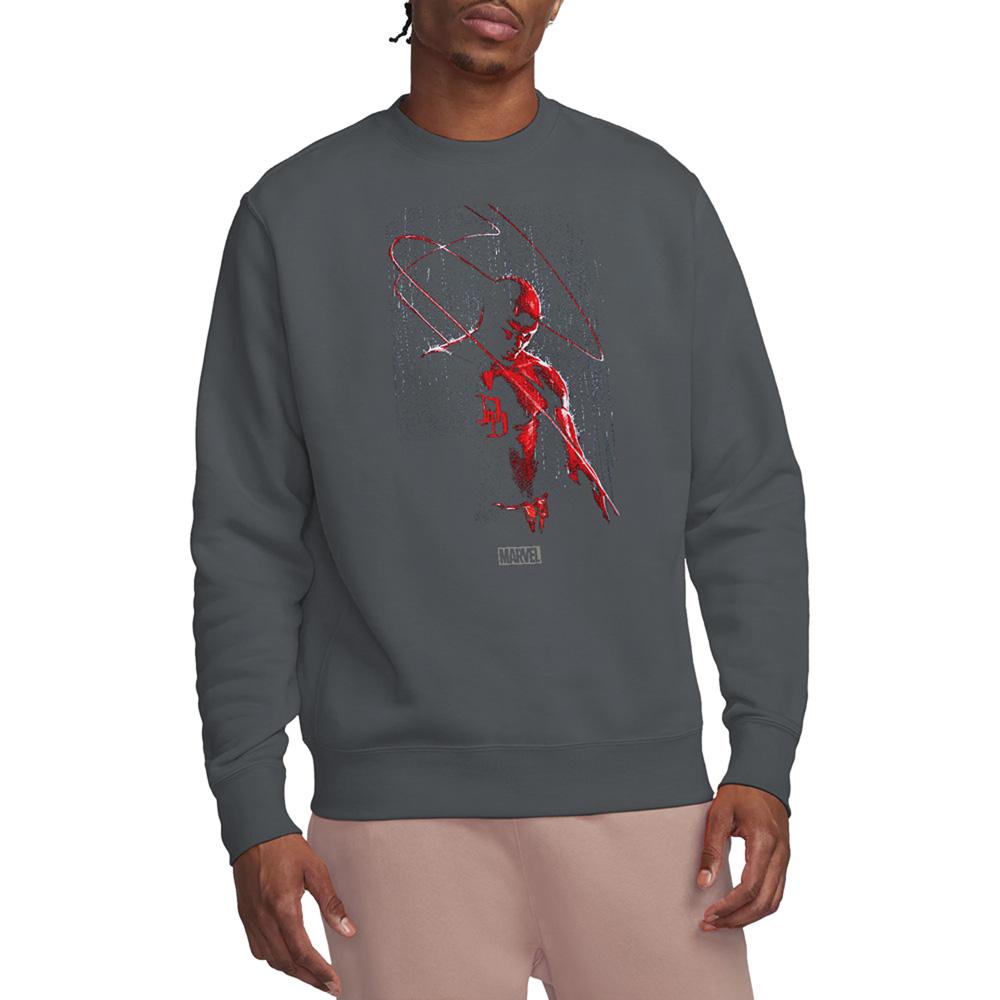 Charcoal - Back - Daredevil Unisex Adult Rain Sweatshirt