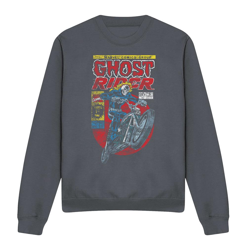 Charcoal - Front - Ghost Rider Unisex Adult Sweatshirt