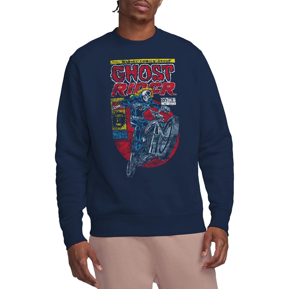 Navy - Back - Ghost Rider Unisex Adult Sweatshirt