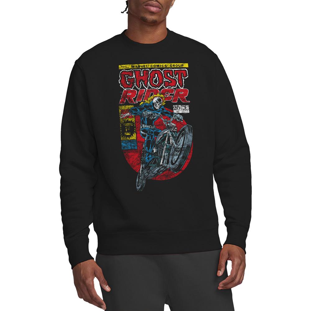 Black - Back - Ghost Rider Unisex Adult Sweatshirt