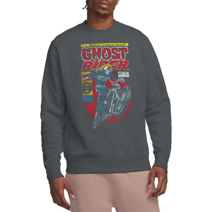 Charcoal - Back - Ghost Rider Unisex Adult Sweatshirt
