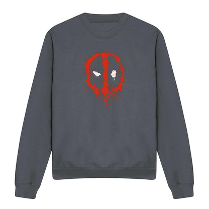 Charcoal - Front - Deadpool Unisex Adult Painted Logo Sweatshirt